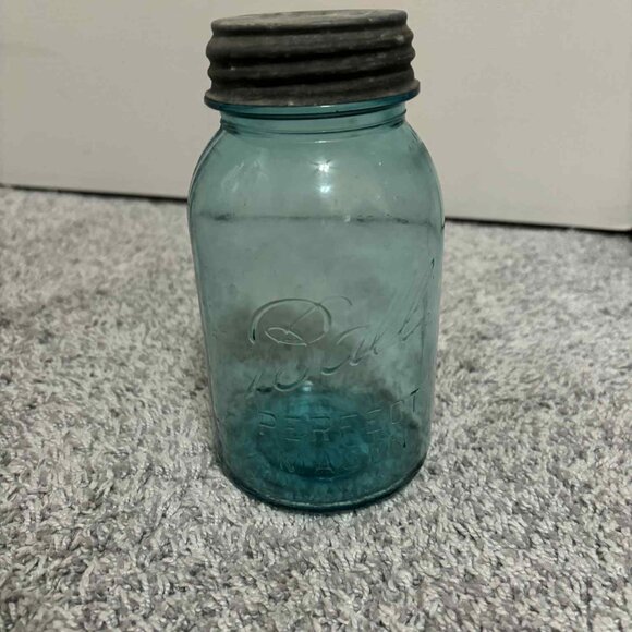 Ball Other - 1 Vintage (1908) Blue Ball Perfect Mason with Screw on Lid